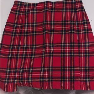 Brandy Melville Red plaid skirt